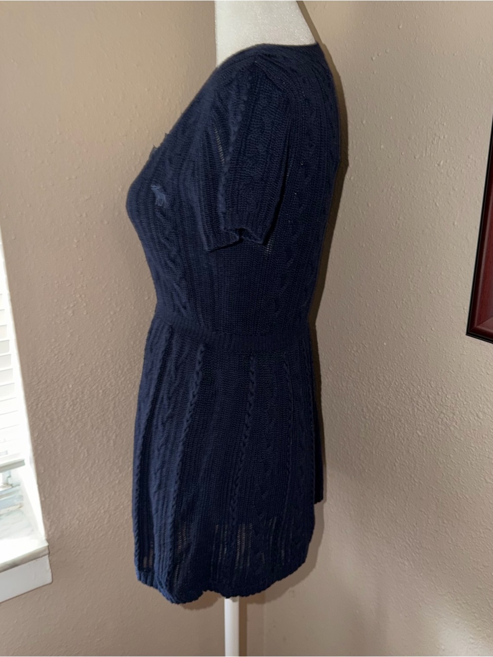 Vintage Y2K Abercrombie & Fitch 2000s Knit Babydoll Sweater Top - Picture 4 of 6